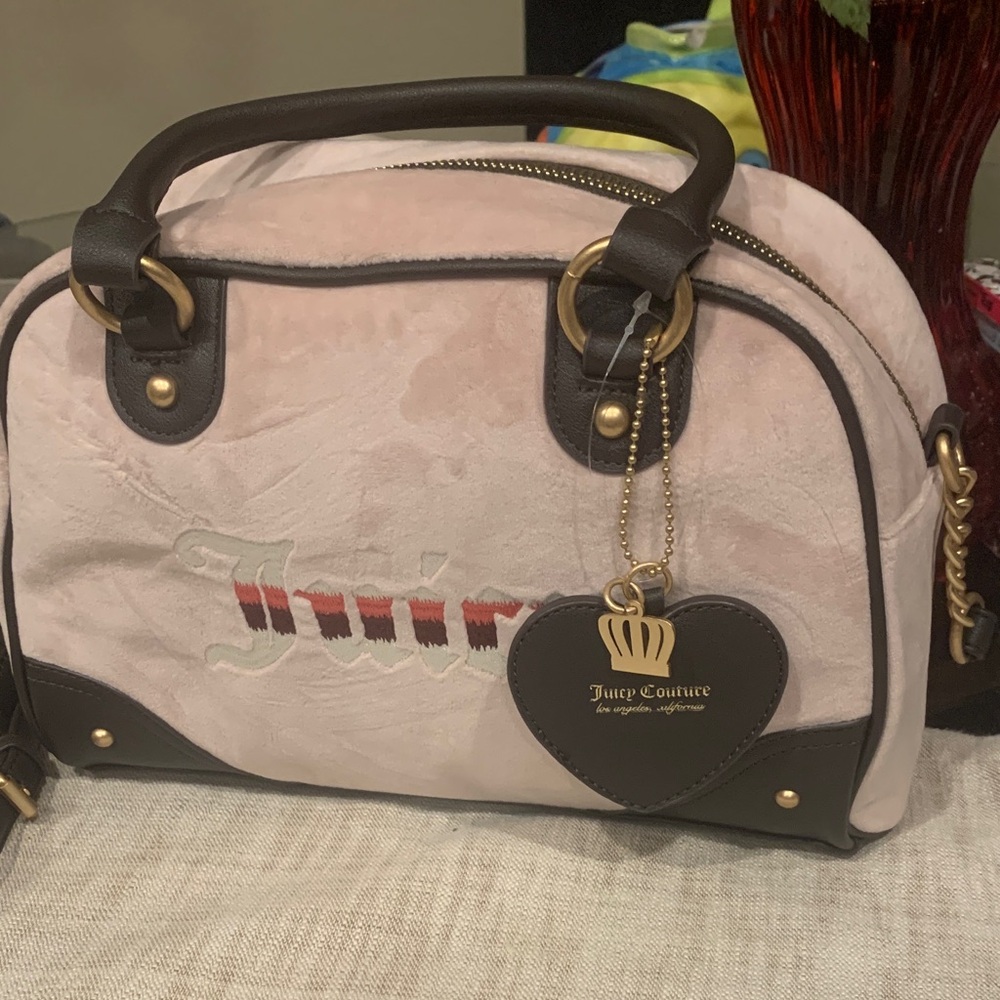 Juicy Couture Pink and Brown Satchel NEW